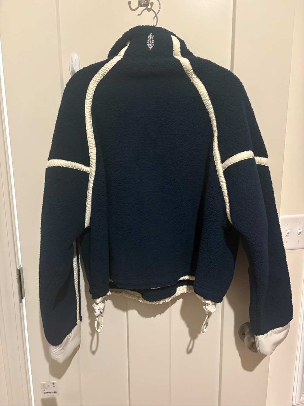 Free People Mountain High Half-Zip Fleece Medium Navy Combo NWT - Picture 4 of 6